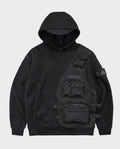 Tactical Vest Patchwork Hoodie - Heavyweight Techwear Pullover
