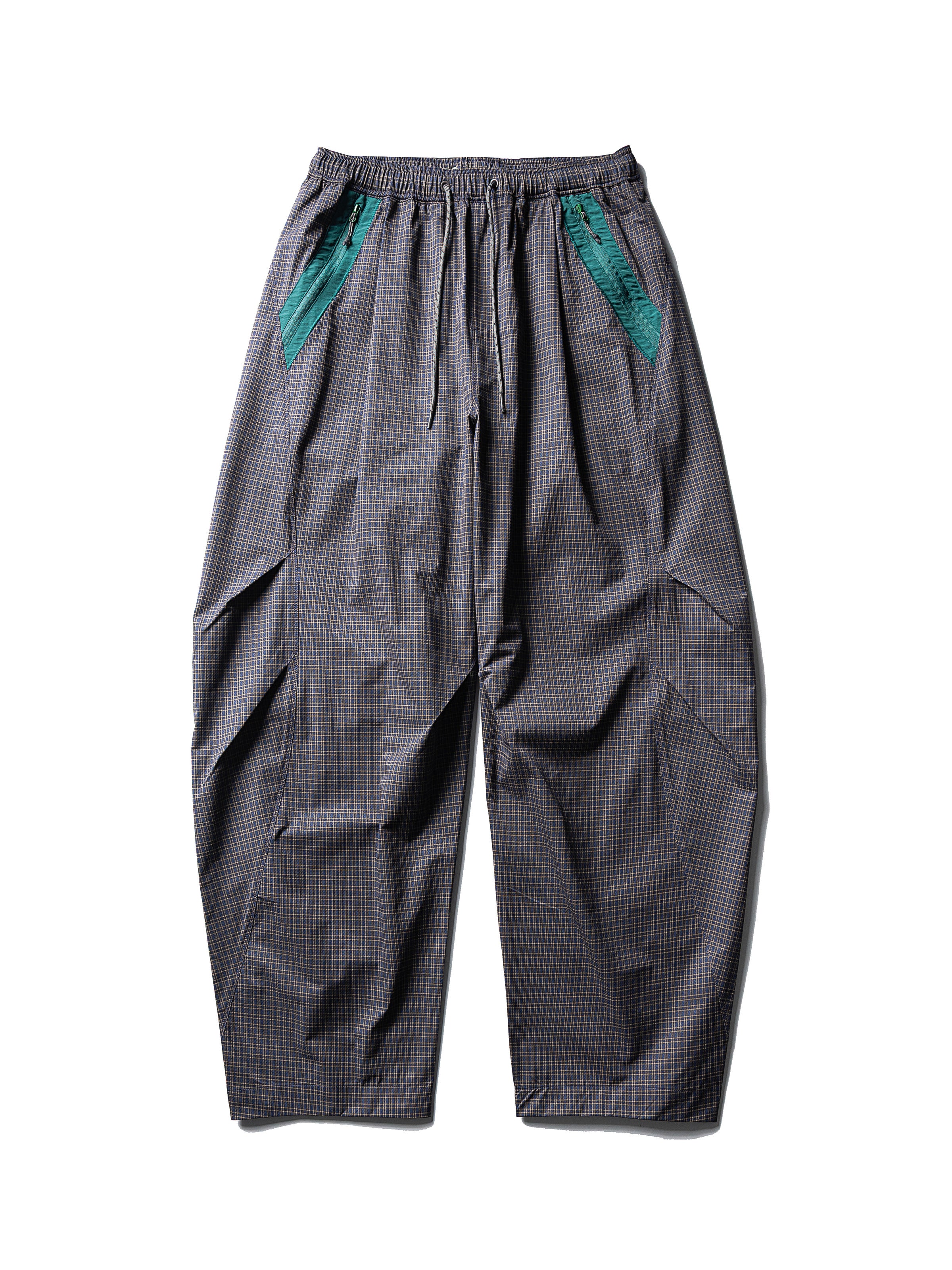 Slate Purple hiking cargo pants — flat front view showing the waistband, contrast pockets and full leg shape