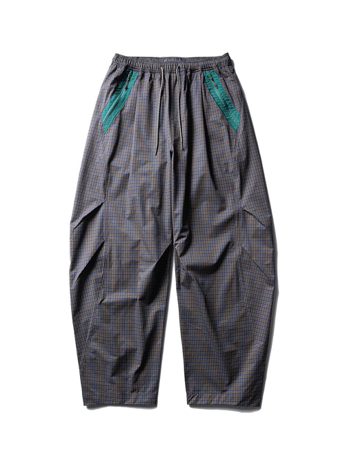Slate Purple hiking cargo pants — flat front view showing the waistband, contrast pockets and full leg shape
