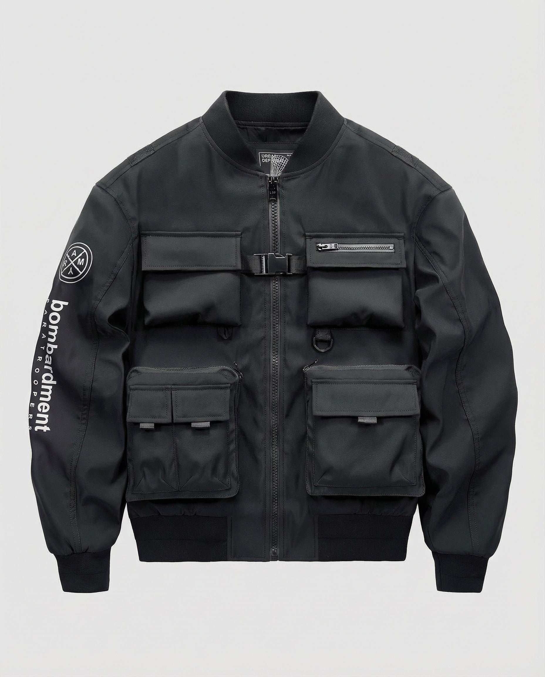 Multi-Pocket Techwear Bomber Jacket - Paratrooper Cargo Coat
