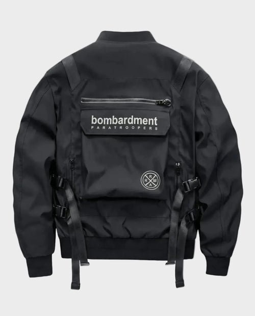 Multi-Pocket Techwear Bomber Jacket - Paratrooper Cargo Coat
