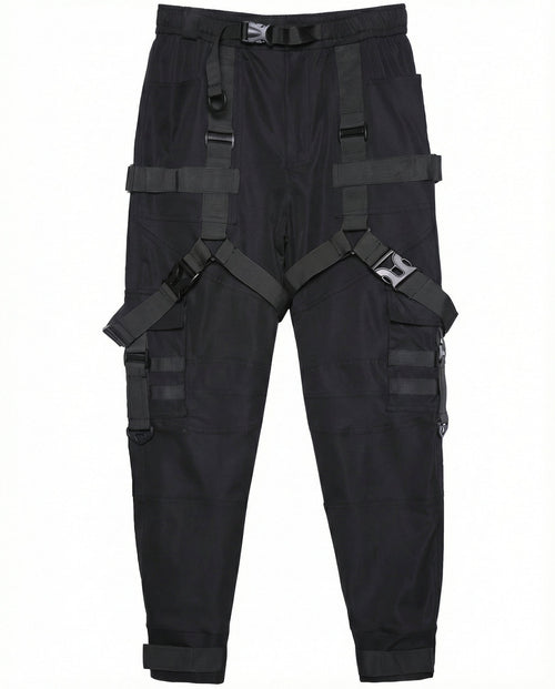 Tactical Strap Cargo Pants - Dark Techwear Joggers