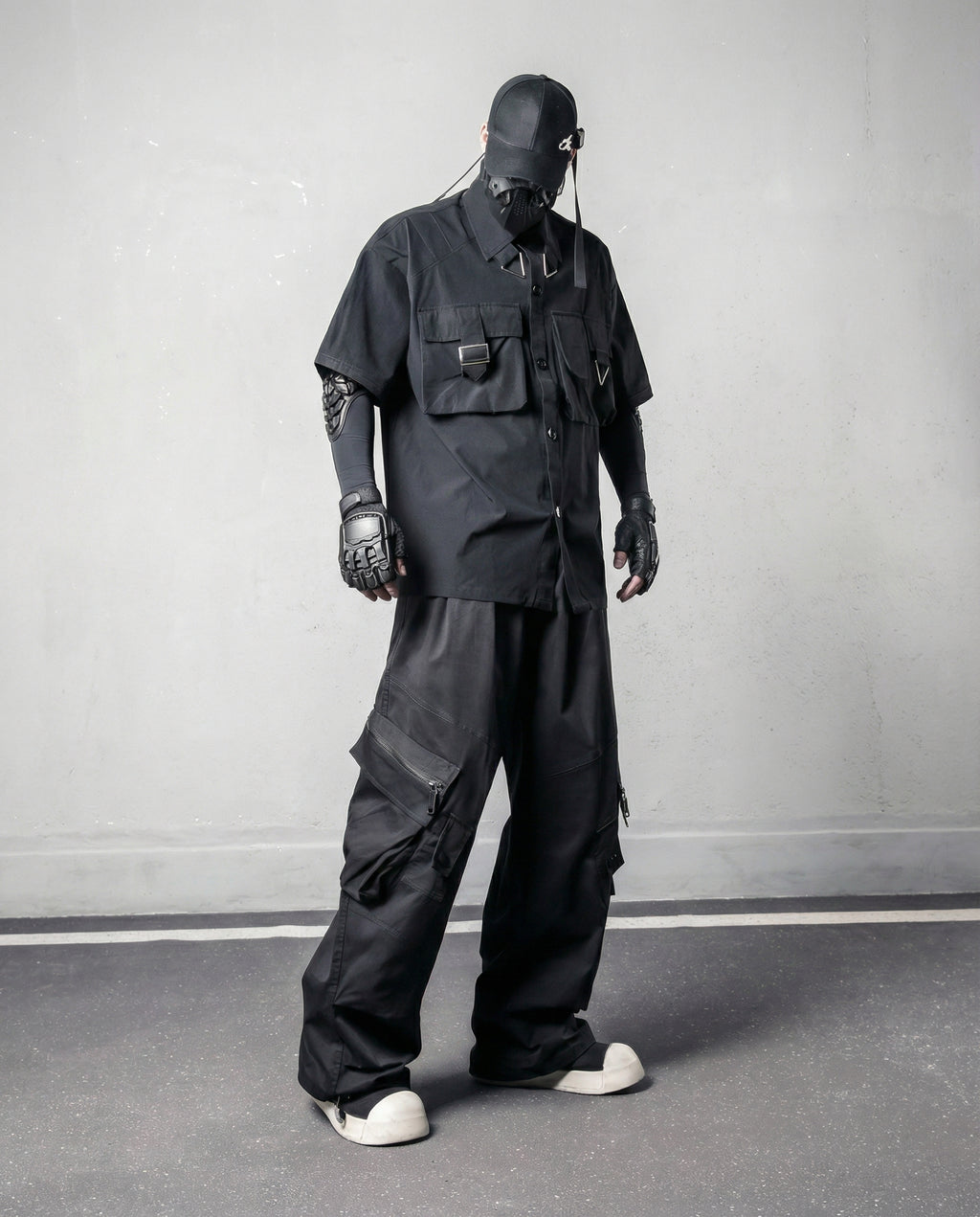 Oversized Multi-Pocket Cargo Techwear Pants - Wasteland Style