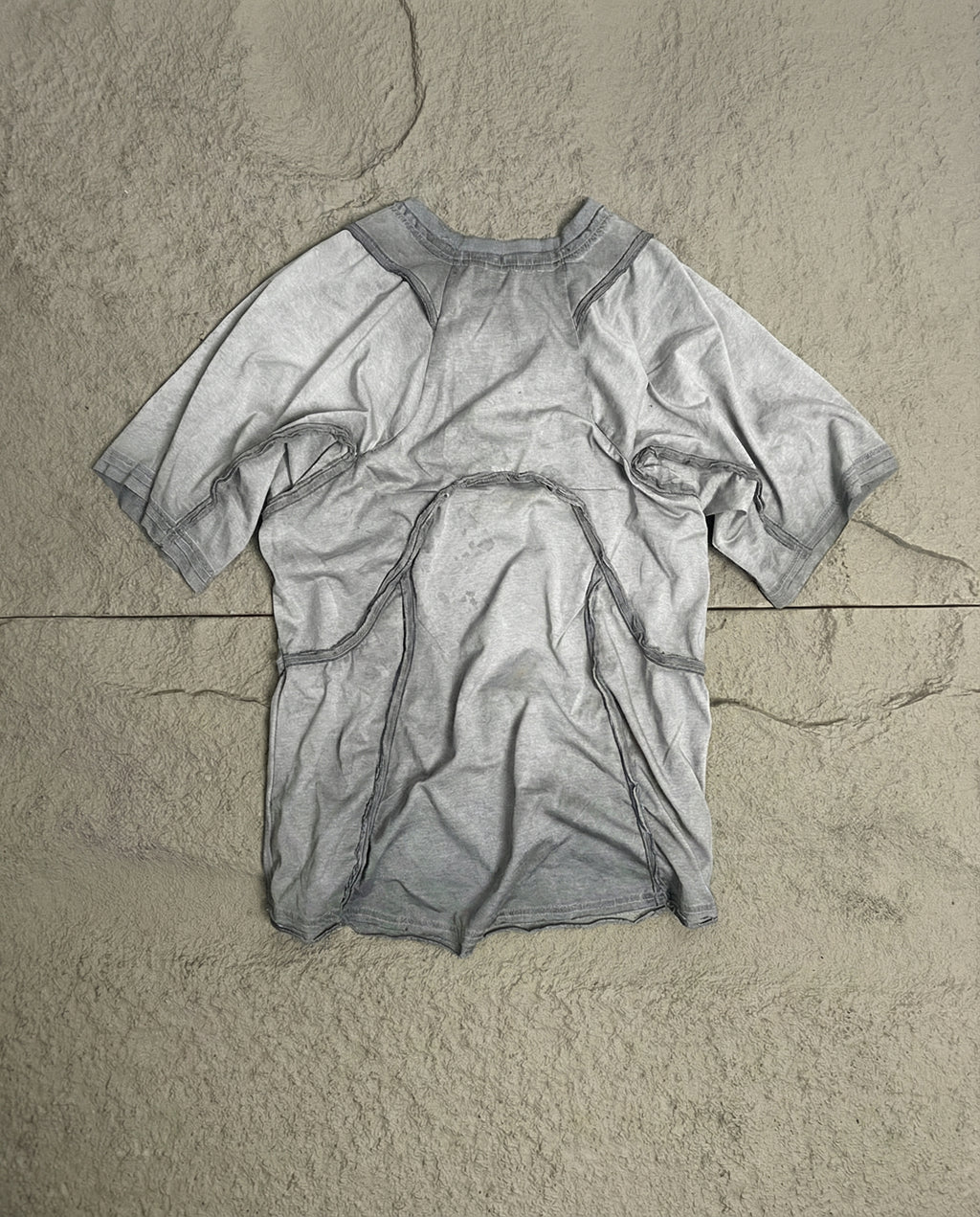 Distressed 3D Patchwork Raglan Tee - Wasteland Techwear