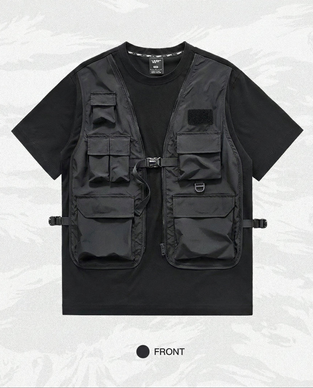 Multi-Pocket Utility Vest Techwear T-Shirt - Urban Streetwear