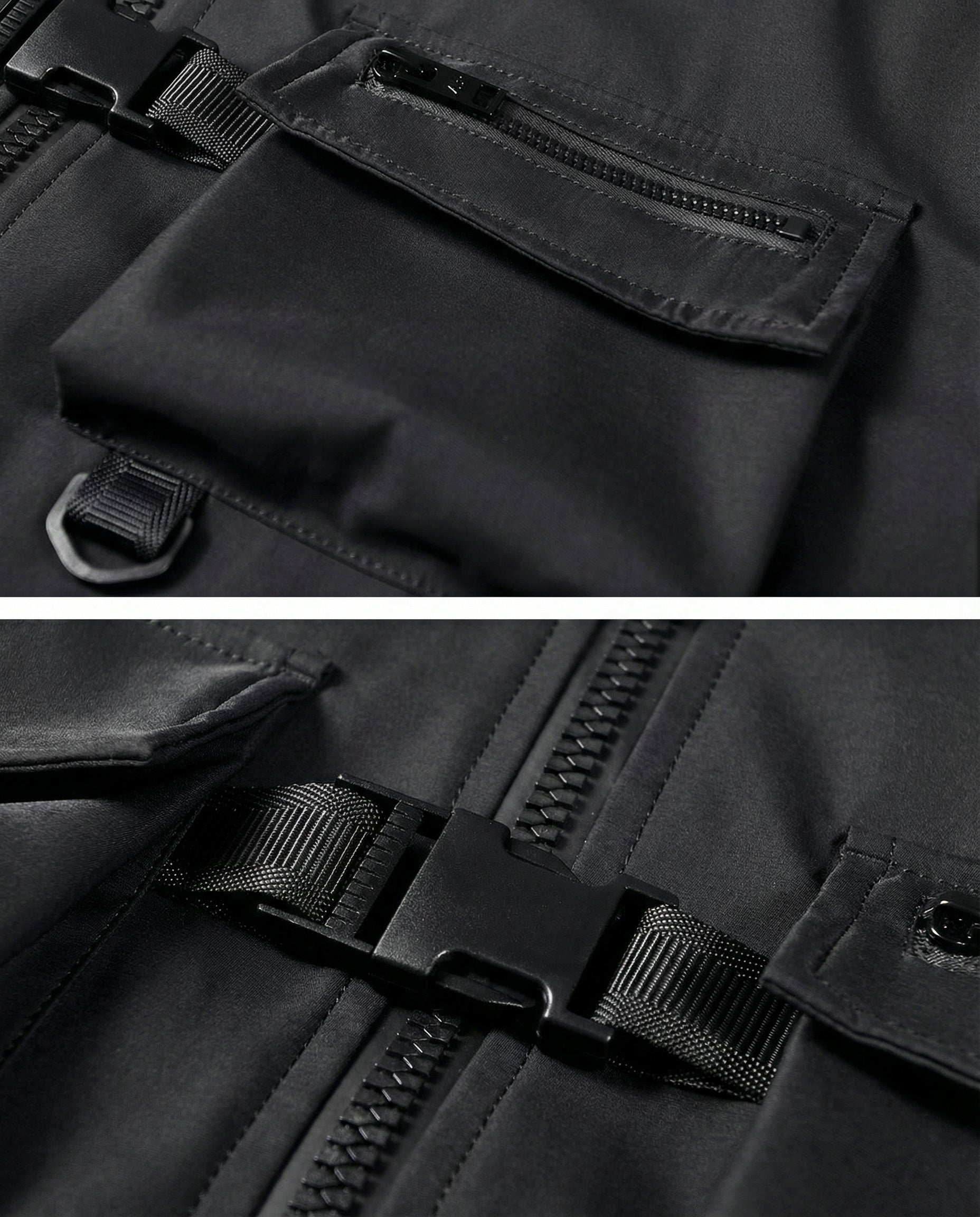 Multi-Pocket Techwear Bomber Jacket - Paratrooper Cargo Coat