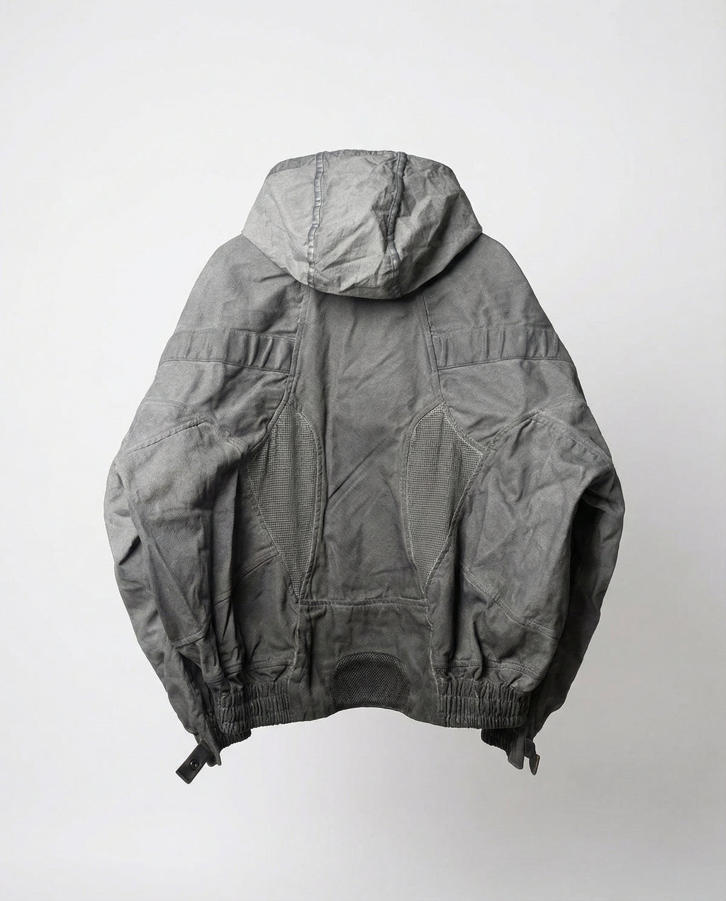 Distressed Mecha Flight Jacket - Short Boxy Techwear