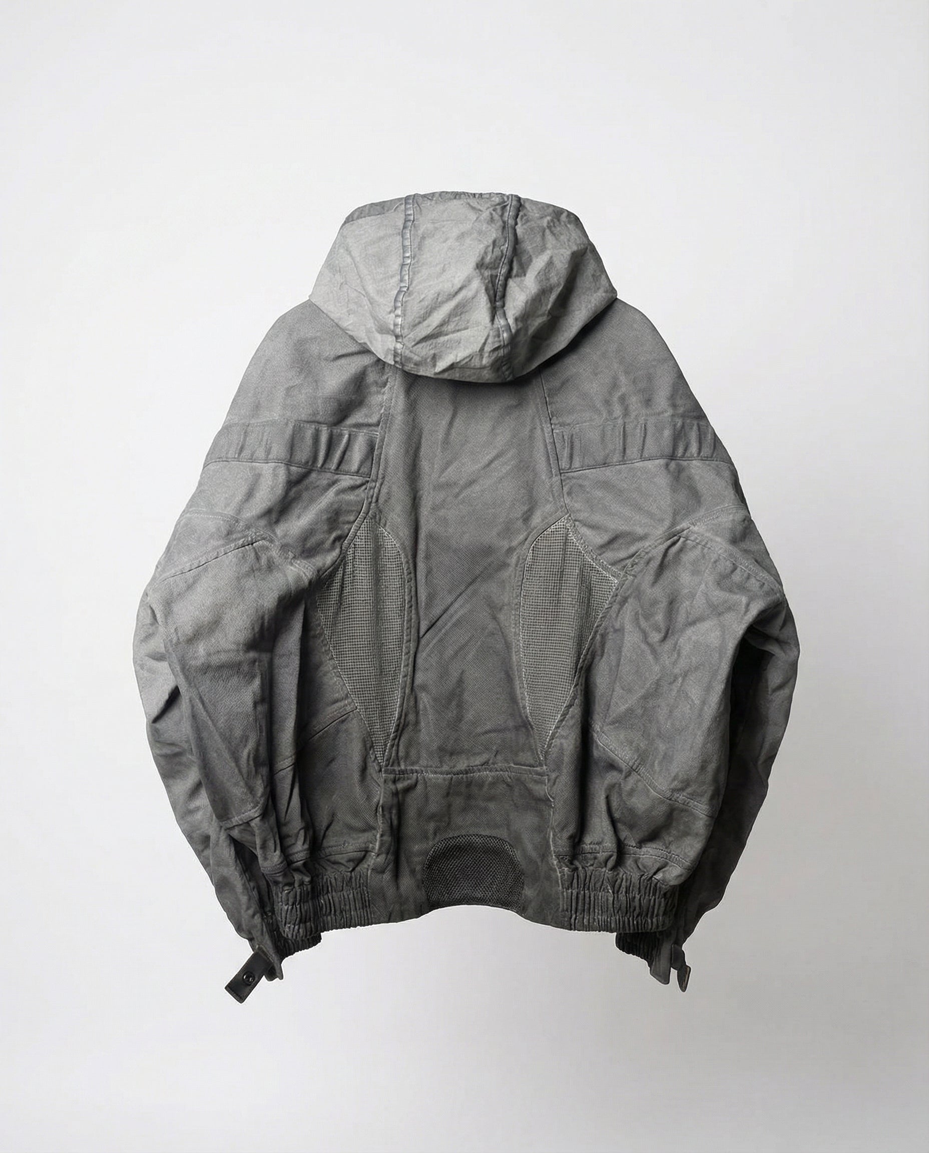 Distressed Mecha Flight Jacket - Short Boxy Techwear
