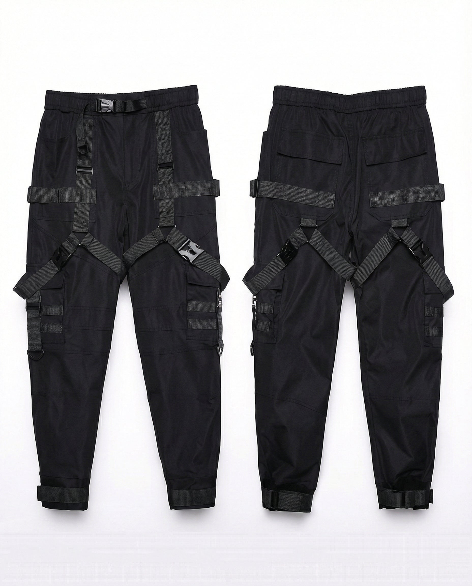 Tactical Strap Cargo Pants - Dark Techwear Joggers