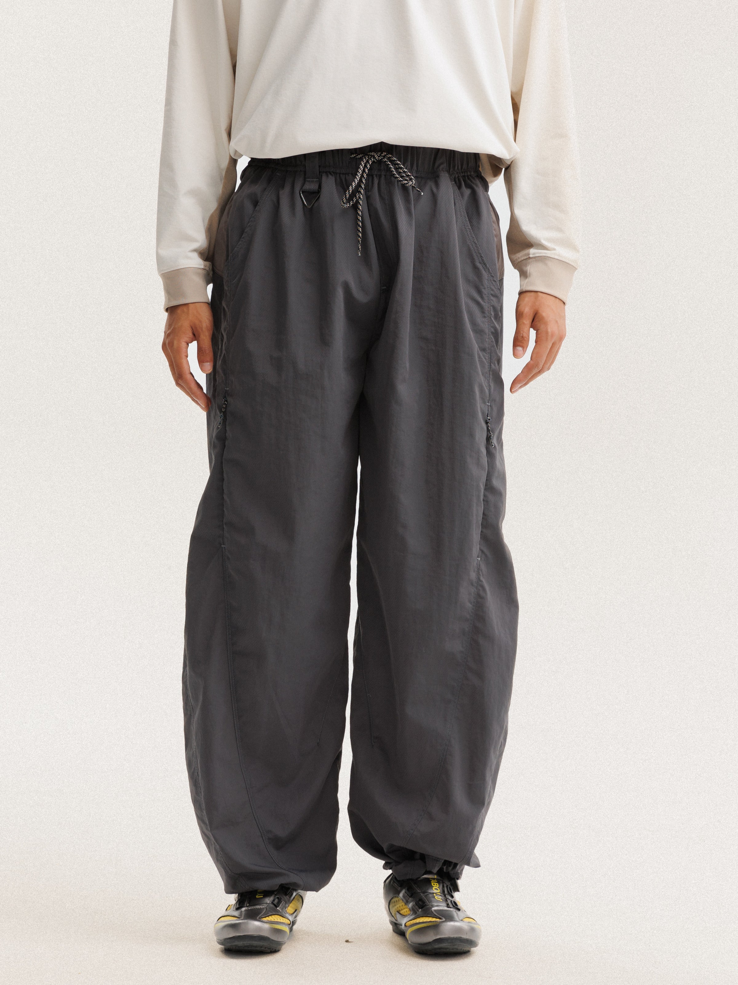 Dark Gray hiking pants — front view showing the relaxed leg shape and front pockets