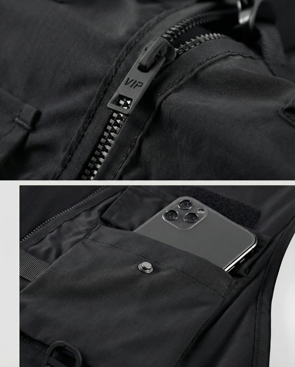Multi-Pocket Utility Vest Techwear T-Shirt - Urban Streetwear