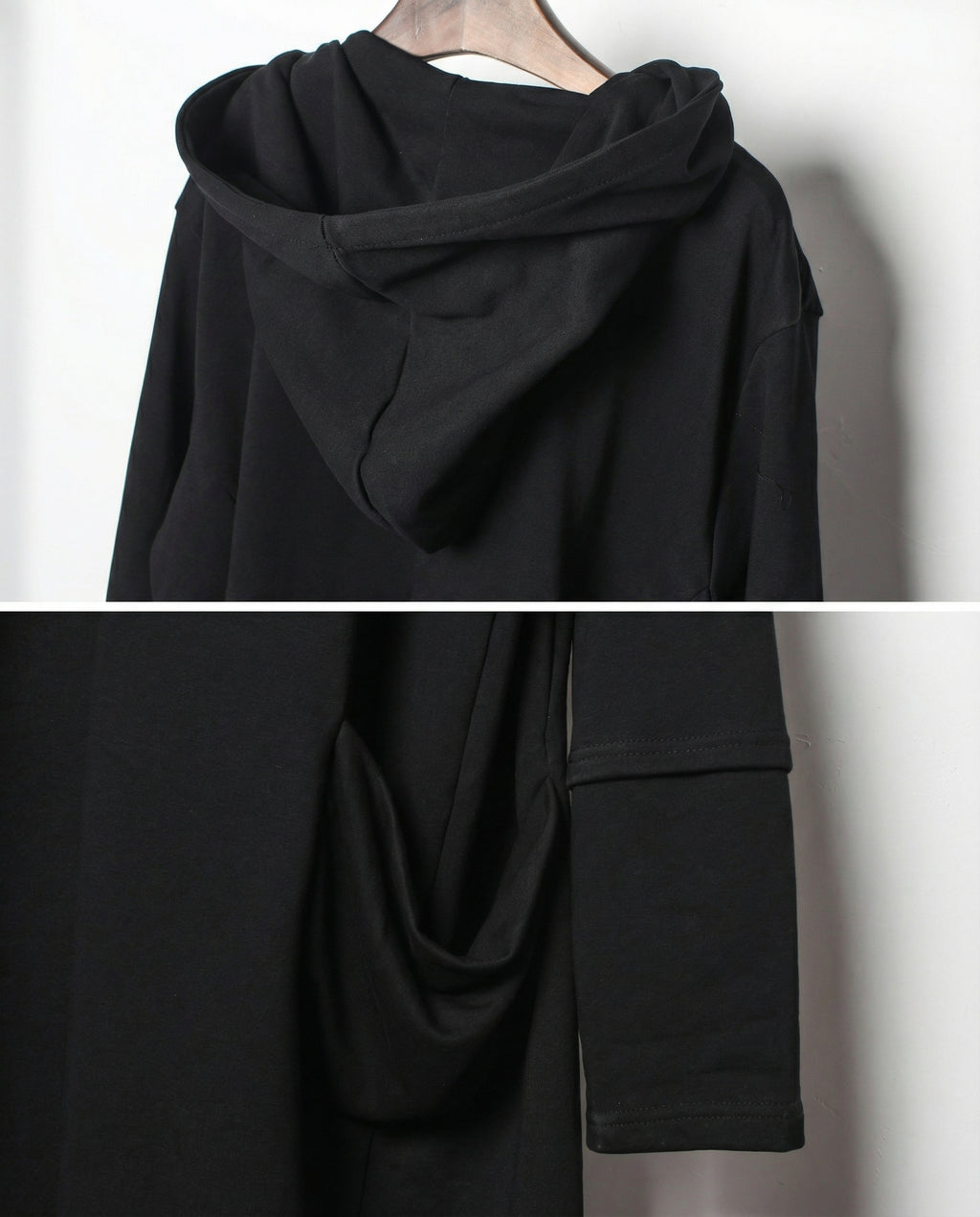 Dark Samurai Hooded Cloak Coat - Techwear Longline Cardigan