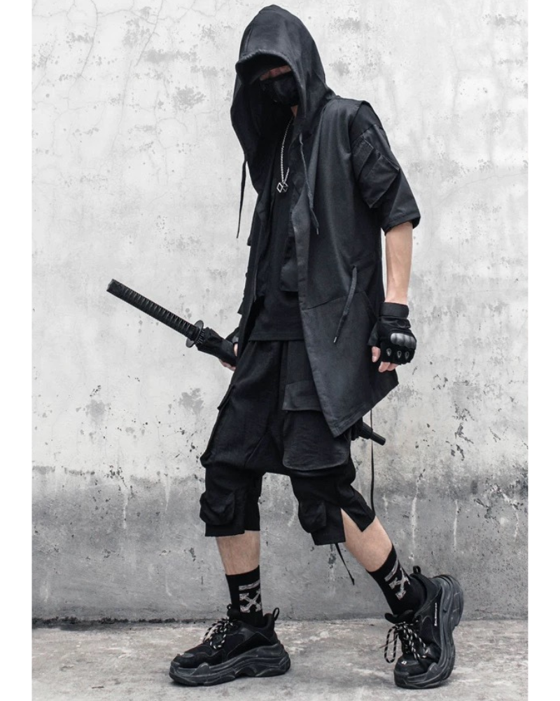Black Sleeveless Ninja Costume Vest Zeroph