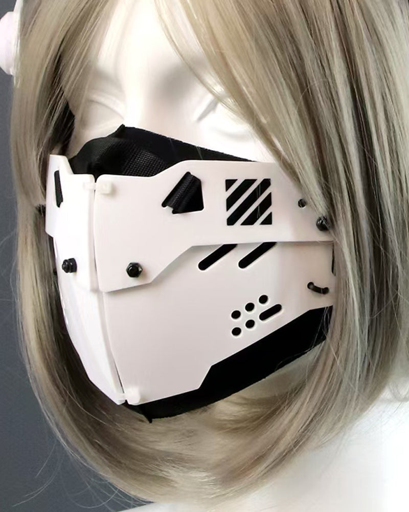 Cyberpunk Mech-Horn Tactical Cap Mask Hand Armor Zeroph