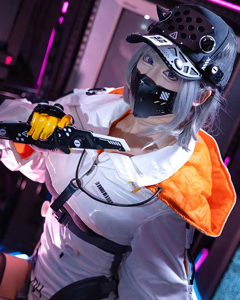 Cyberpunk Mech-Horn Tactical Cap Mask Hand Armor Zeroph
