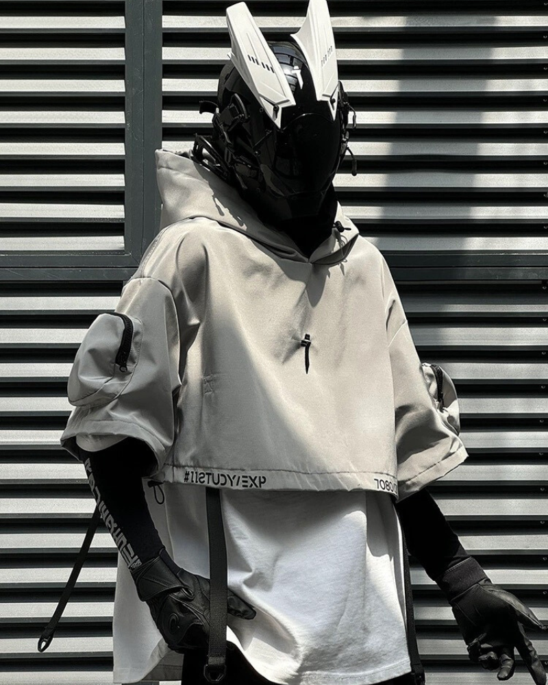 Functional Hooded Short Black Cape Zeroph