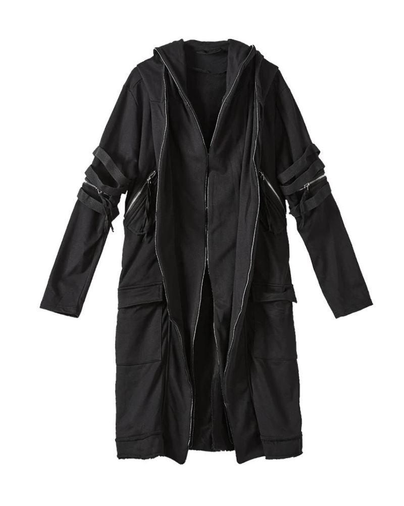Futuristic Techwear Double-Layered Hooded Coat Zeroph