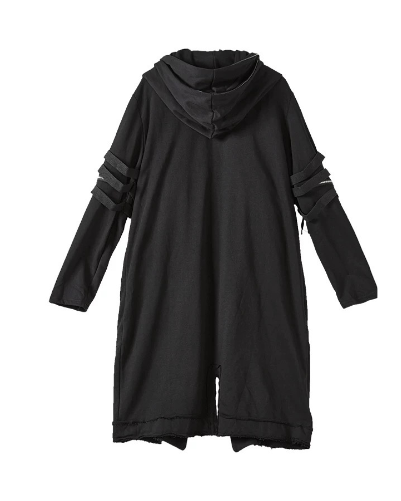 Futuristic Techwear Double-Layered Hooded Coat Zeroph