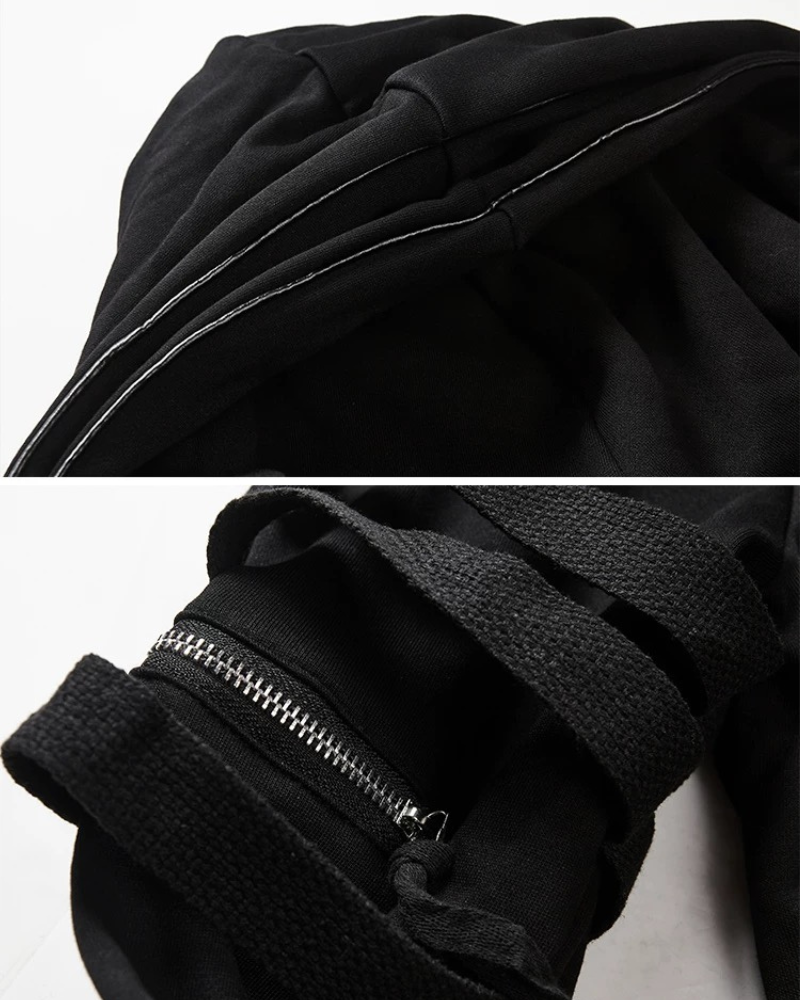 Futuristic Techwear Double-Layered Hooded Coat Zeroph