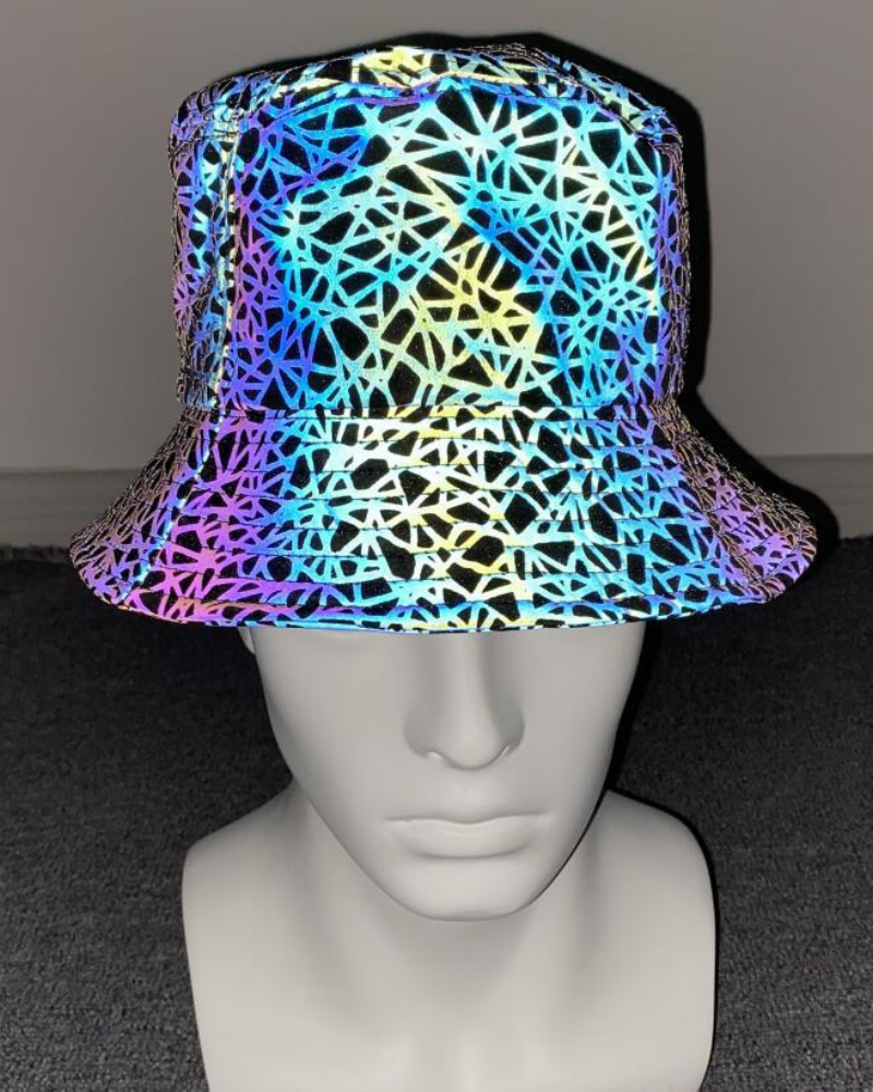 Hip Hop Rainbow Reflective Bucket Hat Zeroph