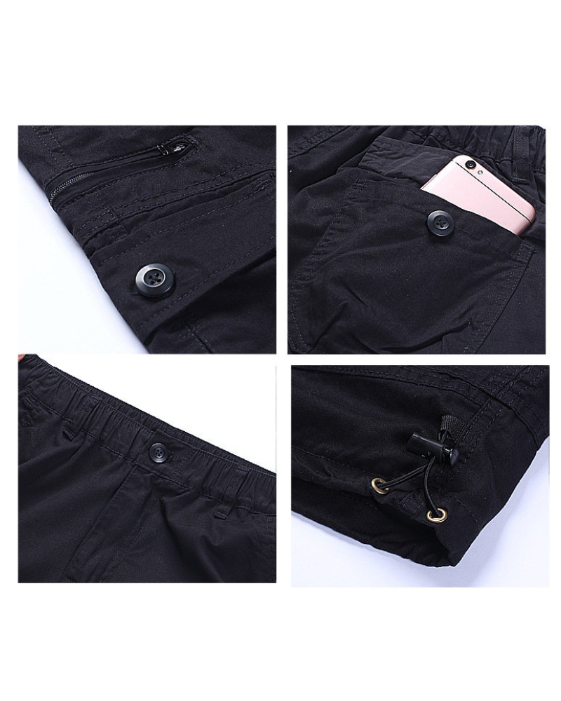 Men’s Loose Summer Black Camo Jorts Zeroph