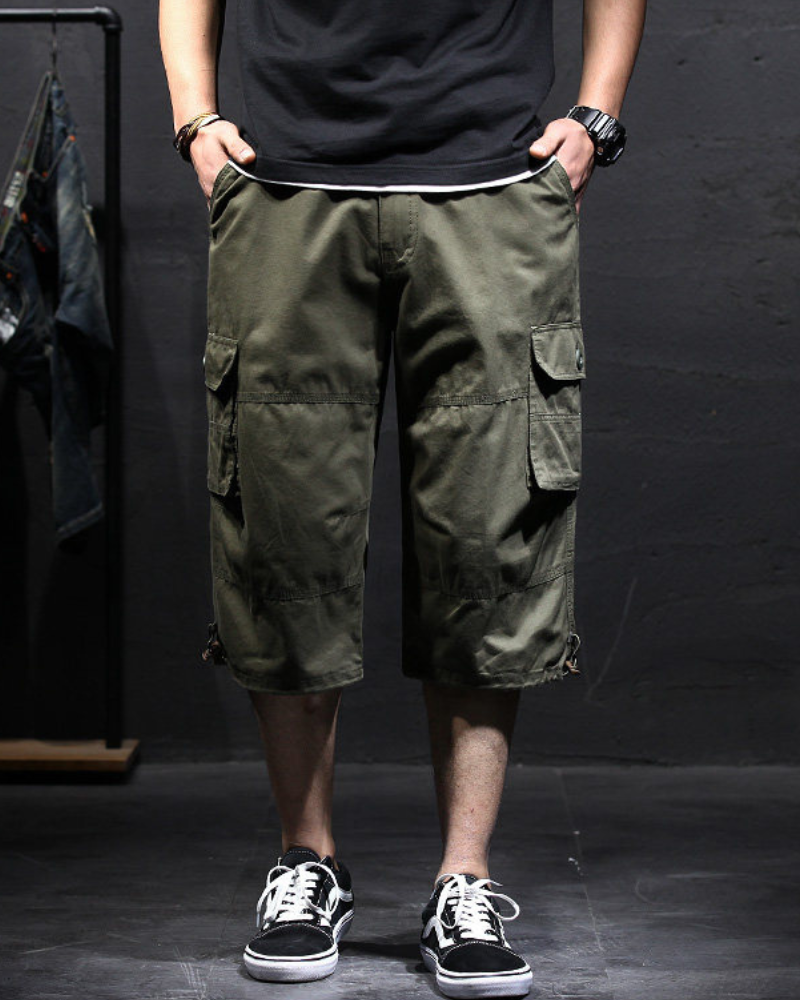 Men’s Loose Summer Black Camo Jorts Zeroph