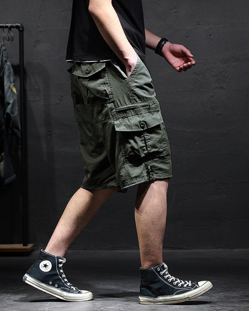 Men’s Loose Summer Black Camo Jorts Zeroph