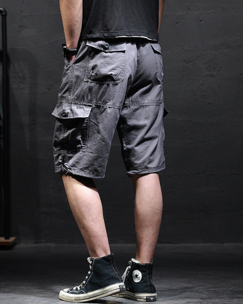 Men’s Loose Summer Black Camo Jorts Zeroph
