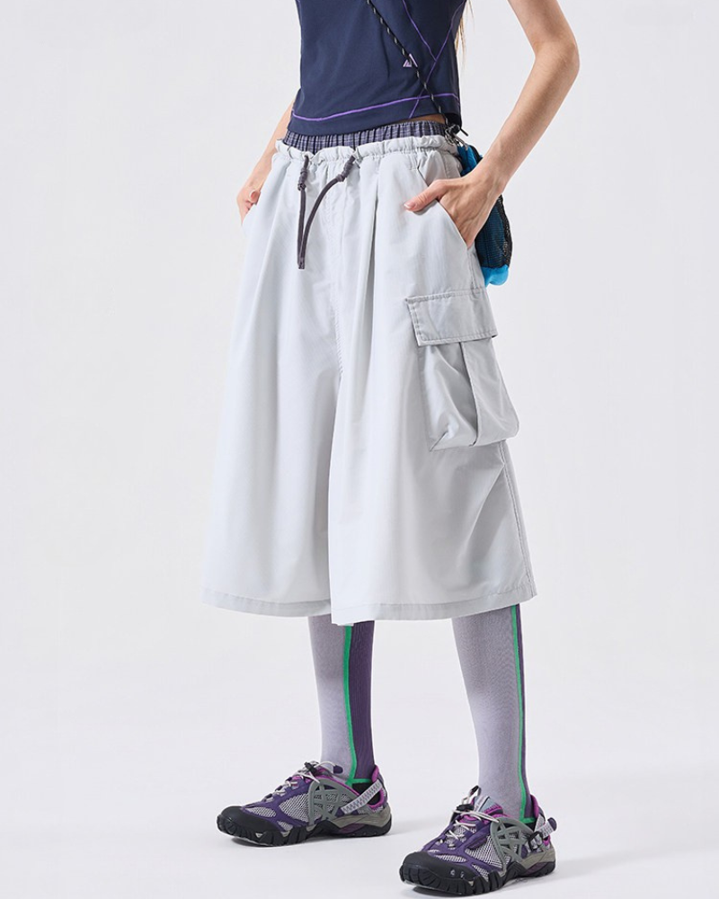 Outdoor Quick-Drying Women's Cargo Hiking Capri Pants