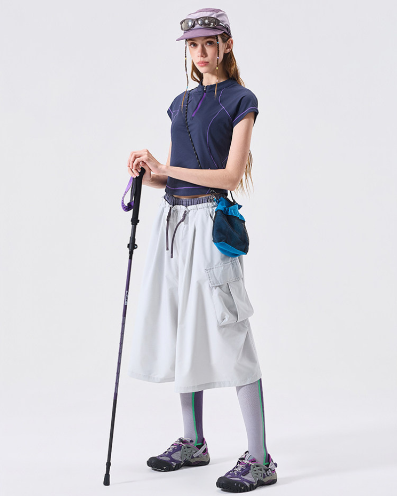 Outdoor Quick-Drying Women's Cargo Hiking Capri Pants