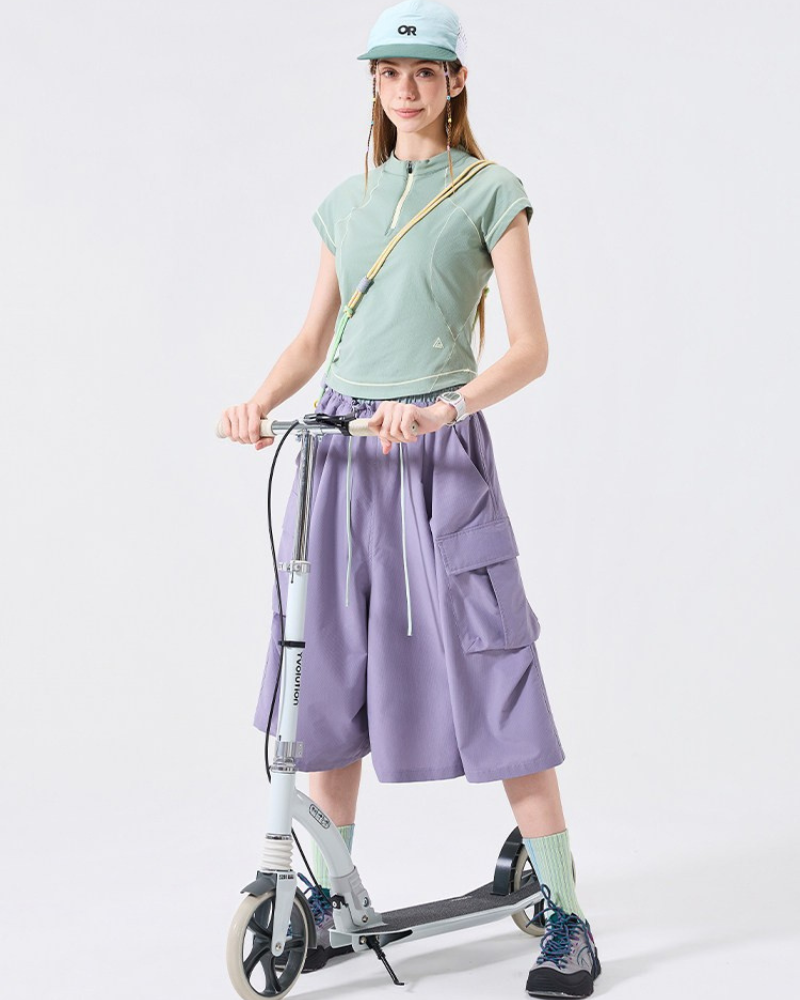 Outdoor Quick-Drying Women's Cargo Hiking Capri Pants
