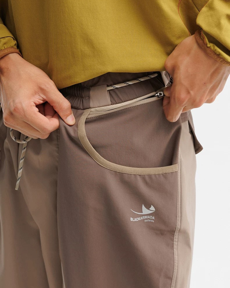 Outdoor Windproof Paneled Wide-Leg Hiking Pants Zeroph
