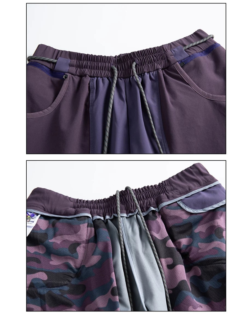 Outdoor Windproof Paneled Wide-Leg Hiking Pants Zeroph