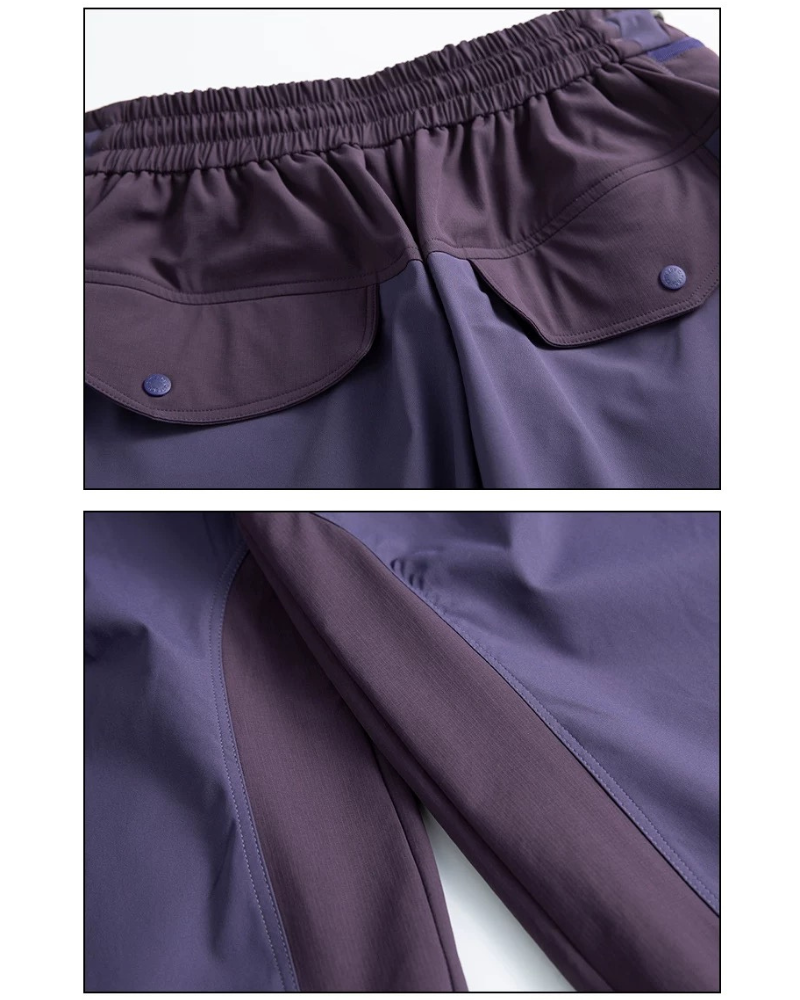 Outdoor Windproof Paneled Wide-Leg Hiking Pants Zeroph