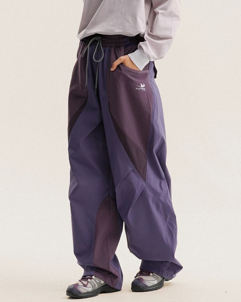 Outdoor Windproof Paneled Wide-Leg Hiking Pants Zeroph