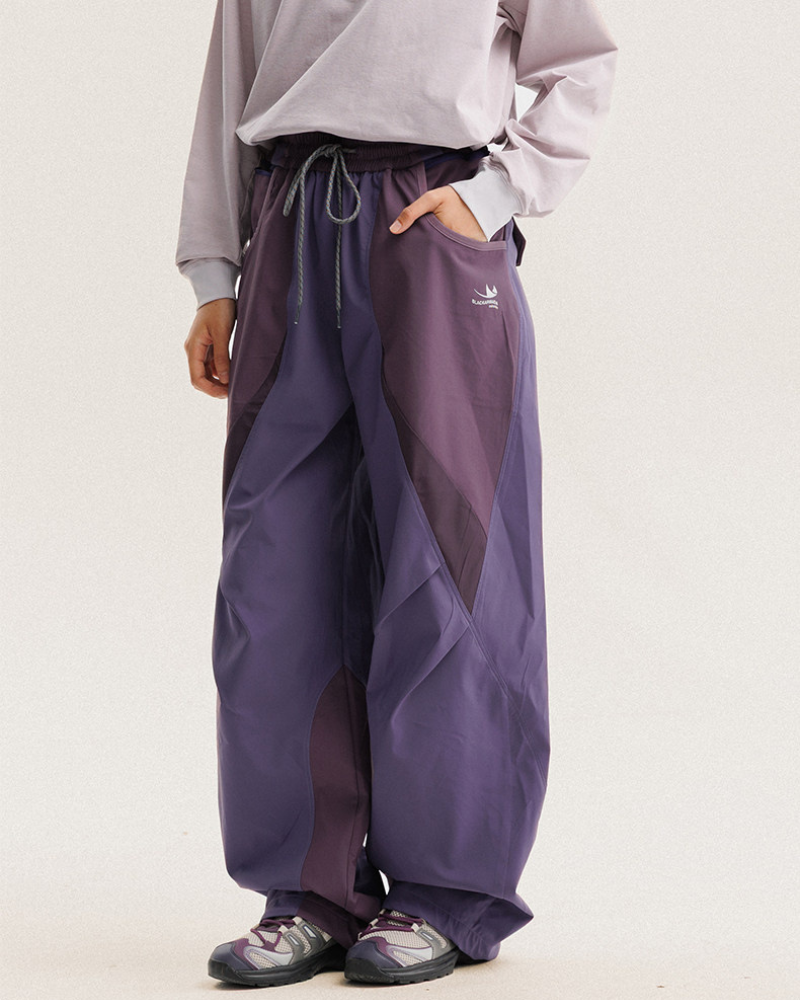 Outdoor Windproof Paneled Wide-Leg Hiking Pants Zeroph