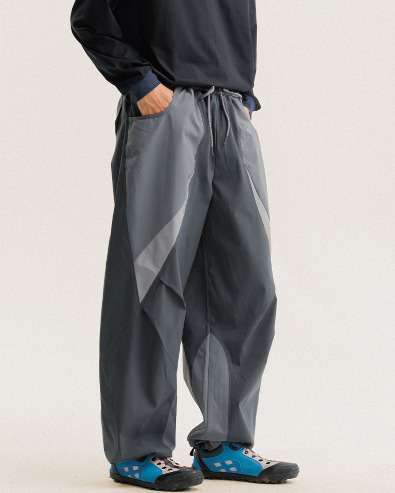 Outdoor Windproof Paneled Wide-Leg Hiking Pants Zeroph