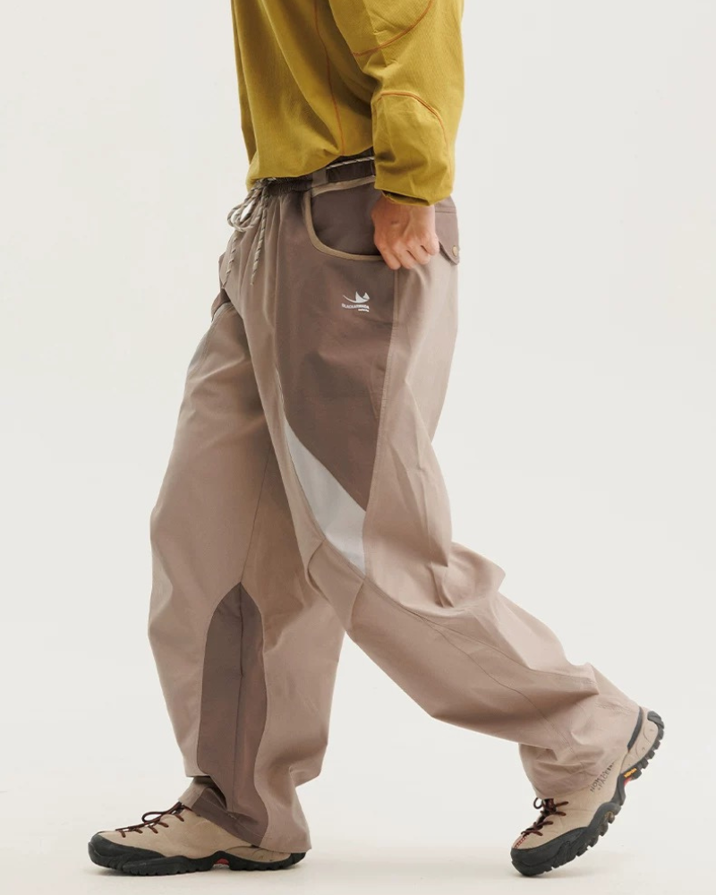 Outdoor Windproof Paneled Wide-Leg Hiking Pants Zeroph