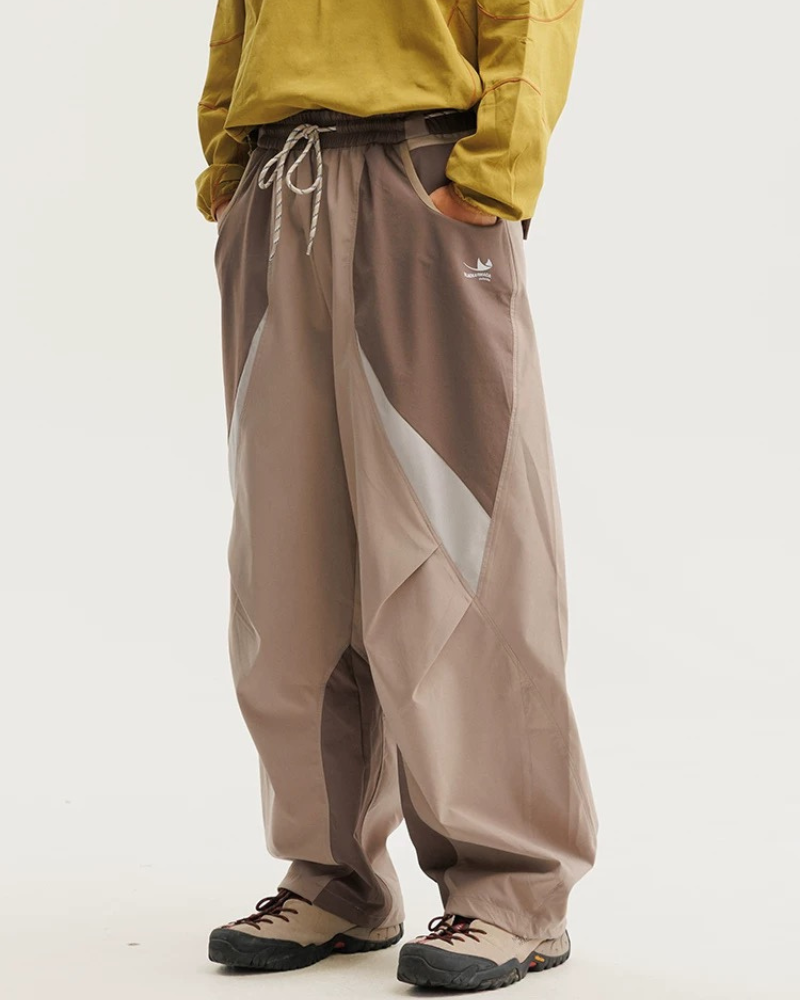 Outdoor Windproof Paneled Wide-Leg Hiking Pants Zeroph