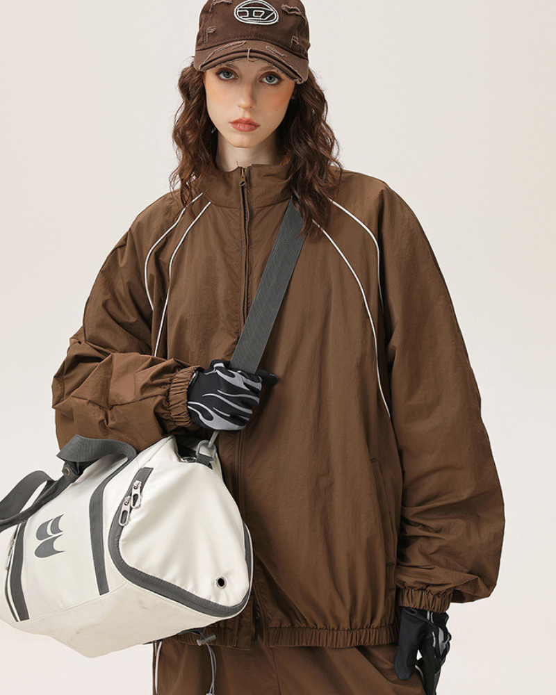 Outdoor Unisex Windproof Sports Couples Loose-Fitting Jacket