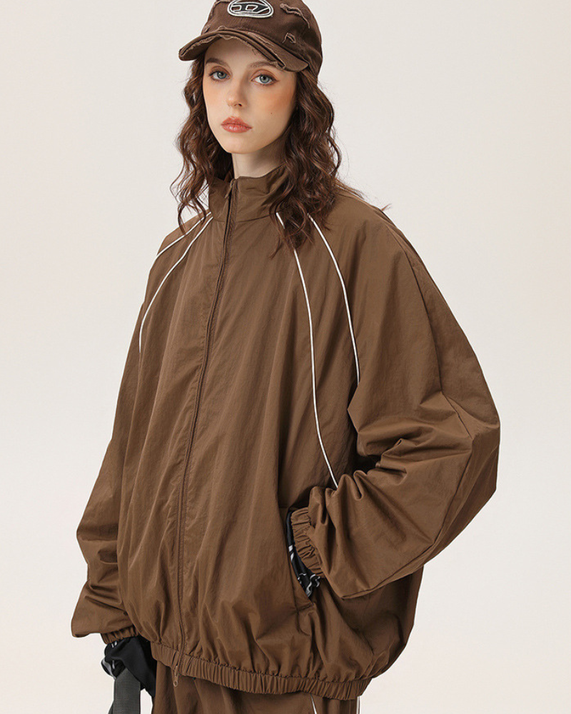 Outdoor Unisex Windproof Sports Couples Loose-Fitting Jacket