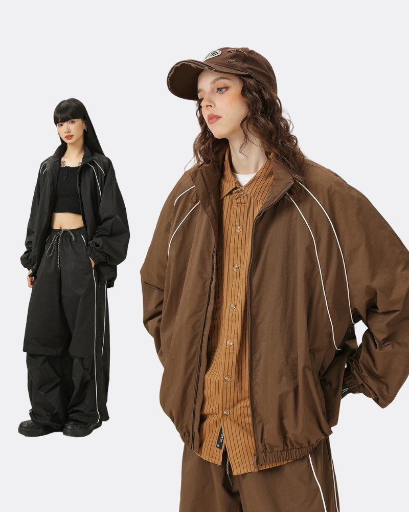 Outdoor Unisex Windproof Sports Couples Loose-Fitting Jacket