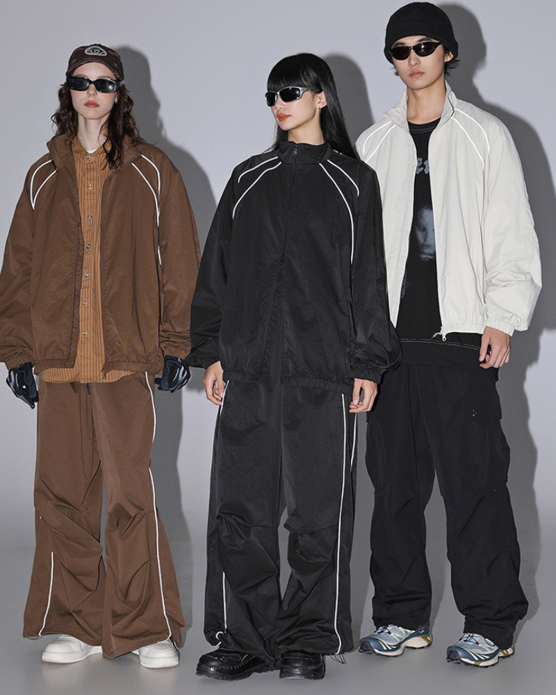 Outdoor Unisex Windproof Sports Couples Loose-Fitting Jacket