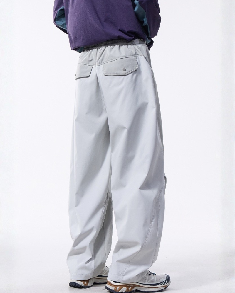Outdoor Windproof Paneled Wide-Leg Hiking Pants Zeroph