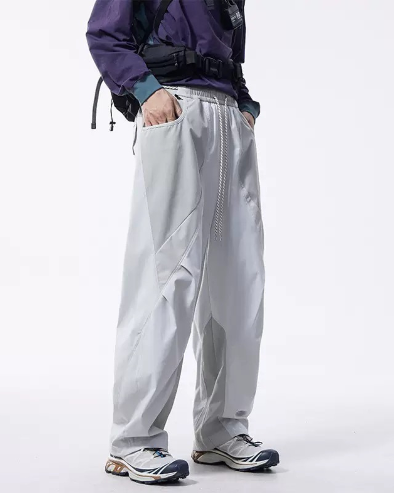 Outdoor Windproof Paneled Wide-Leg Hiking Pants Zeroph