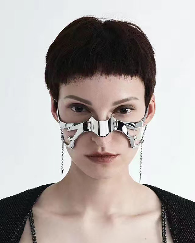 Silver Lip Ring Facial Accessory Cyberpunk Mask Zeroph