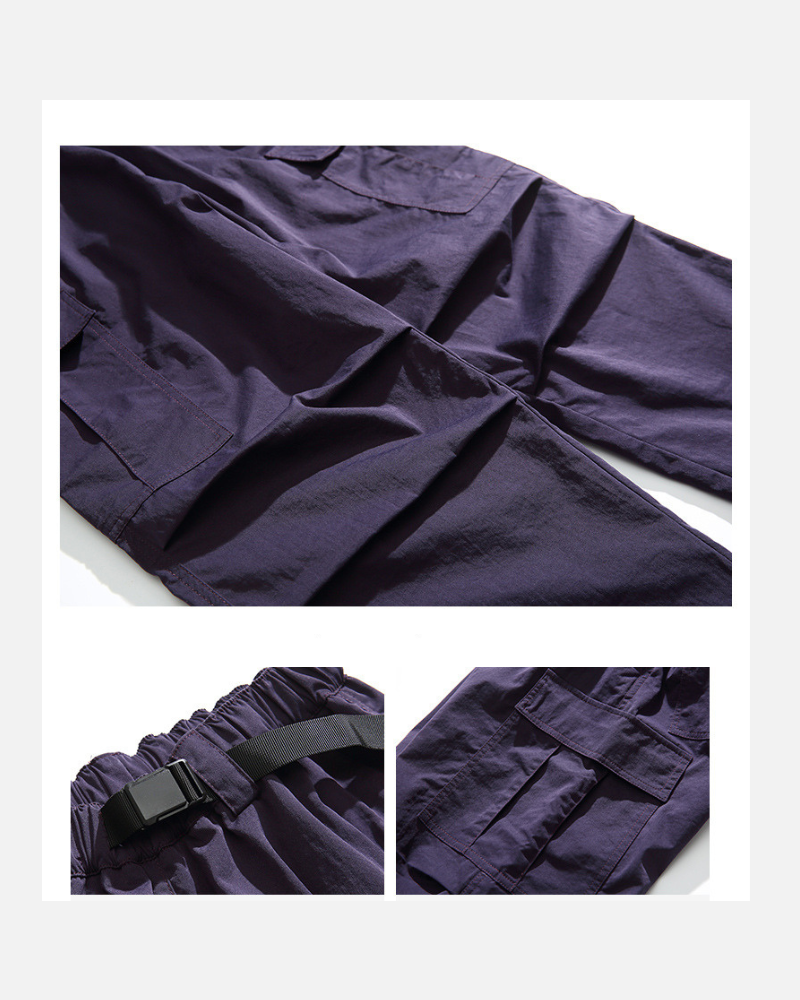 Street Outdoor Unisex Multi-Pocket Straight Cargo Pants Zeroph