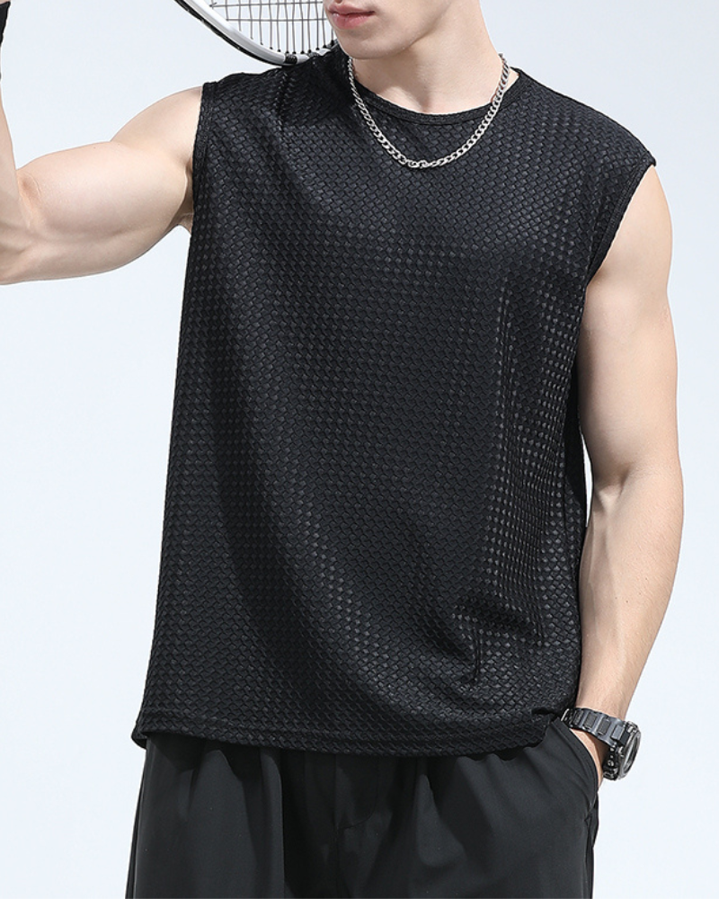 Summer Sport Ice Silk Sleeveless Muscle T-Shirt Zeroph