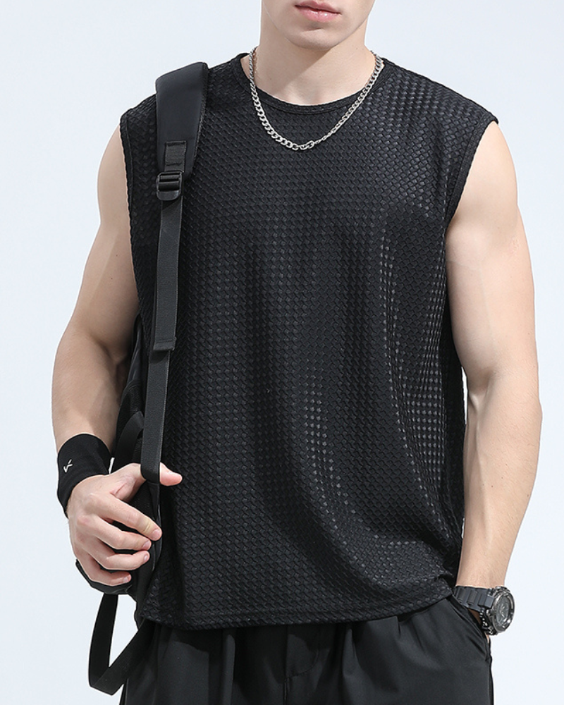 Summer Sport Ice Silk Sleeveless Muscle T-Shirt Zeroph