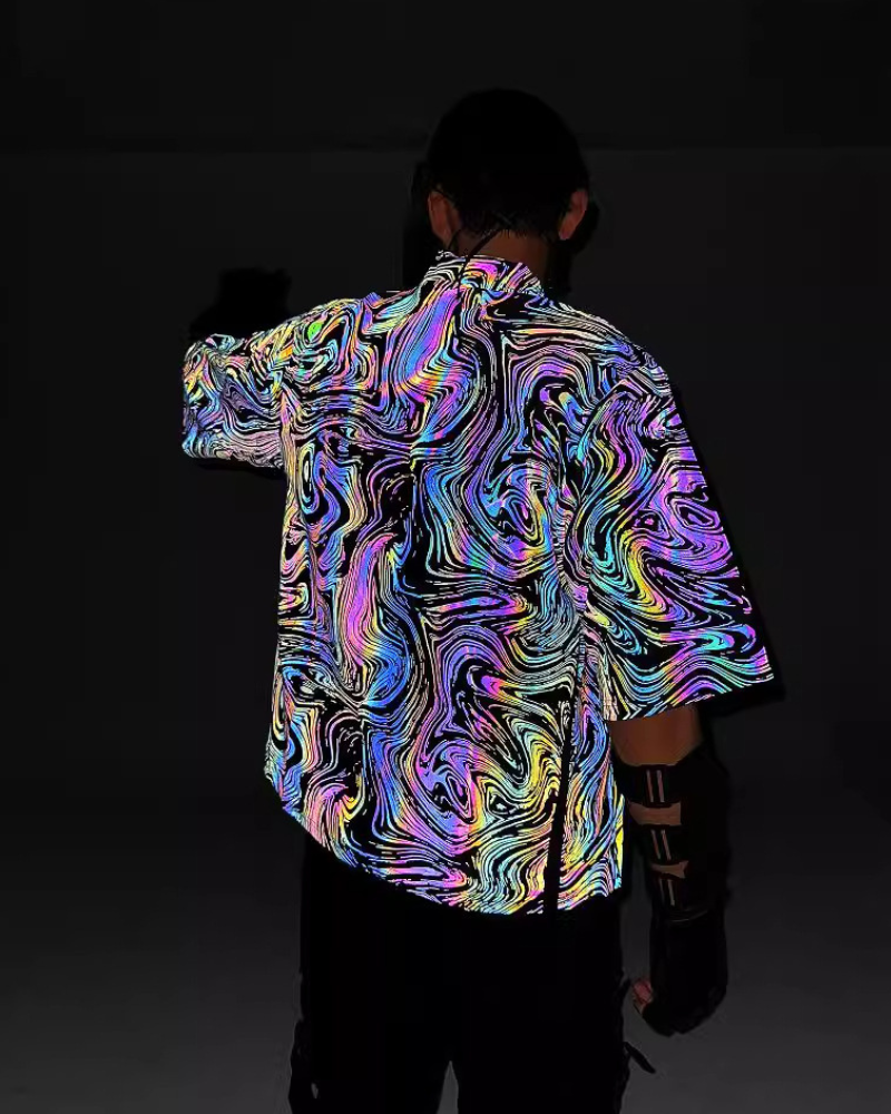 Techwear Colorful Reflective Cardigan Kimono Jacket Zeroph